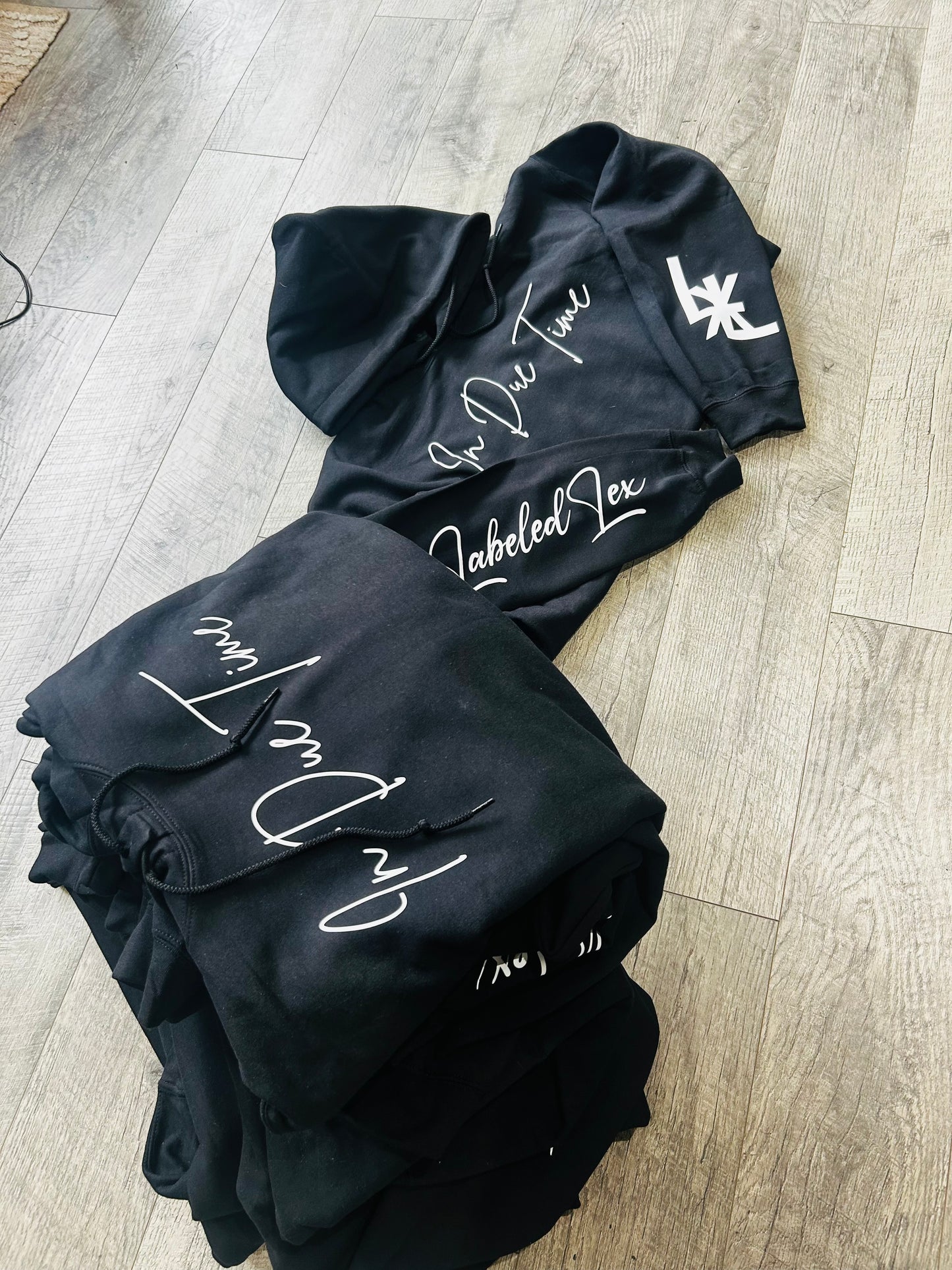 "In Due Time" Hoodie -Black