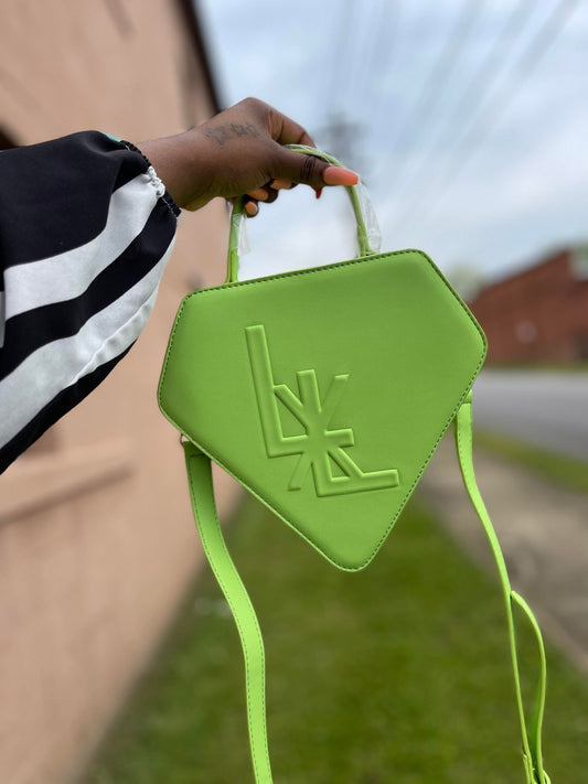 Diamond Crossbody Lex Bag - Highlighter Green