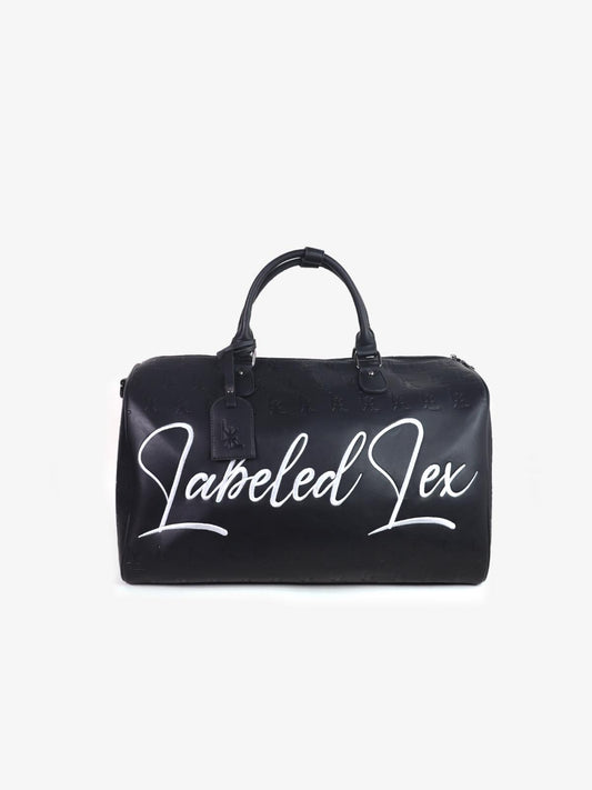 Medium/Large Duffle Lex Bag- Black/White