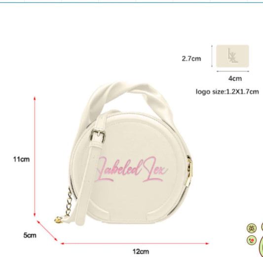 Circular Mini Lex Bag- Pink/White