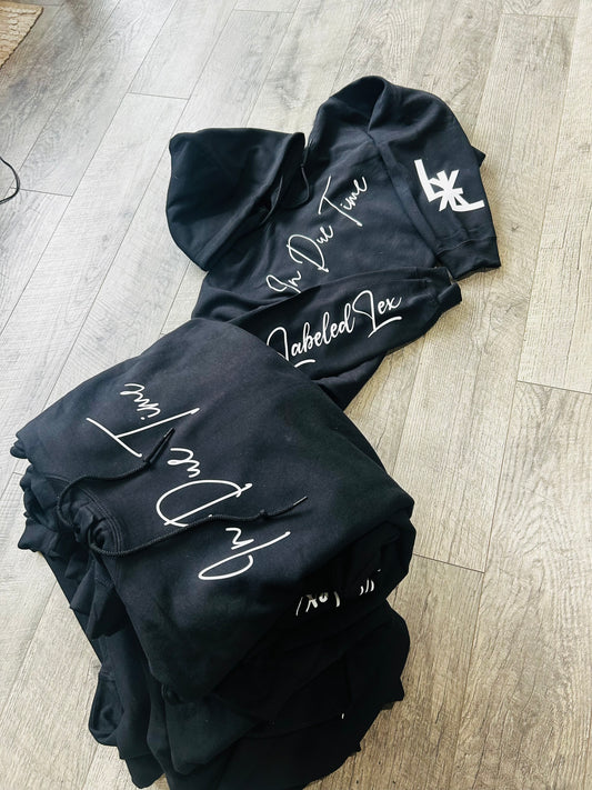 "In Due Time" Hoodie -Black
