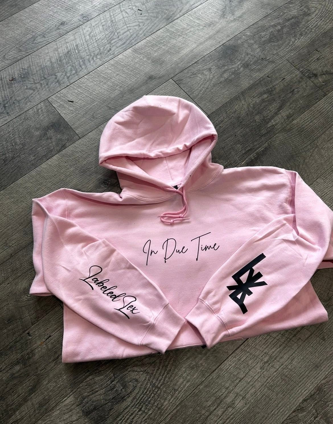 "In Due Time" Hoodie-Pink